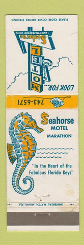 Matchbook Cover - Seahorse Motel Marathon FL WEAR