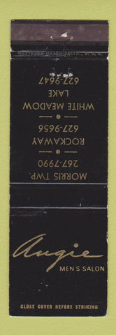 Matchbook Cover - Augie Men's Salon Morris Township Rockaway NJ