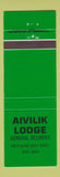 Matchbook Cover - Aivilik Lodge Repulse Bay NWT North West Territories