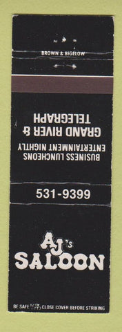 Matchbook Cover - AJ's Saloon Detroit?