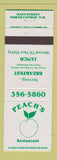 Matchbook Cover - Peach's Restaurant North Conway NH