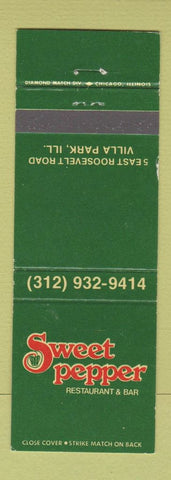Matchbook Cover - Sweet Pepper Restaurant Villa Park IL