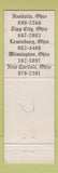 Matchbook Cover - Ye Olde Family Inn Vandalia Tipp City Lewisburg Wilmington OH