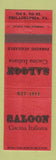 Matchbook Cover - Saloon Cucina Italiana Italian Philadelphia PA