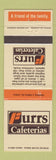 Matchbook Cover - Furrs Cafeterias CHAIN WEAR