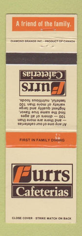 Matchbook Cover - Furrs Cafeterias CHAIN WEAR