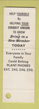 Matchbook Cover - Farmall Employees Credit Union SAMPLE