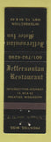 Matchbook Cover - Jeffersonian Restaurant Prentiss MS