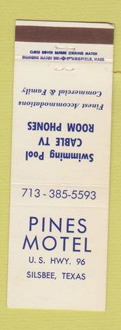 Matchbook Cover - Pines Motel Silsbee TX