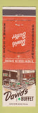 Matchbook Cover - David's Buffet Smorgasbord Evendale OH Mount Washington