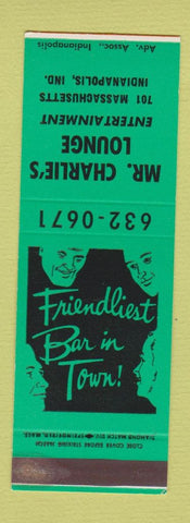 Matchbook Cover - Mr Charlie's Lounge Indianapolis IN