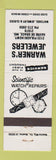 Matchbook Cover - Warner's Jewelry Havre De Grace MD