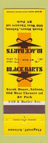 Matchbook Cover - Black Barts Steak House Flagstaff AZ