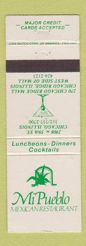 Matchbook Cover - Mi Pueblo Mexican Restaurant Chicago Ridge IL