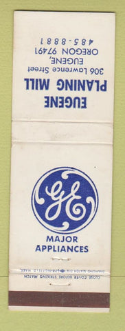 Matchbook Cover - GE Appliances Eugene Planning Mill Eugene OR