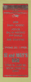 Matchbook Cover - Si and May's Bar Rock River OH WORN