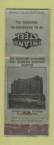 Matchbook Cover - Inland Steel Chicago IL ARROW WORN