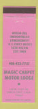 Matchbook Cover - Magic Carpet Motor Lodge Santa Cruz CA
