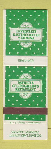 Matchbook Cover - Patricia O'Loughlin's Restaurant Addison IL