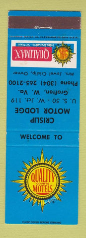 Matchbook Cover - Quality Court Motel Crislip Grafton WV