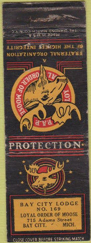 Matchbook Cover - Matchbook Cover Moose Lodge Bay City MI