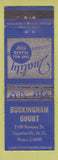 Matchbook Cover - Buckingham Court Fayetteville NC motel WEAR