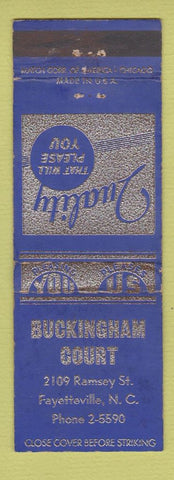 Matchbook Cover - Buckingham Court Fayetteville NC motel WEAR
