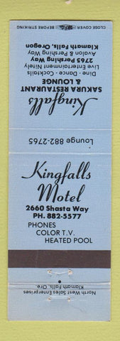 Matchbook Cover - Kingfalls Sakura Restaurant Klamath Falls OR