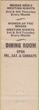 Matchbook Cover - Matchbook Cover Moose Lodge Rockford IL