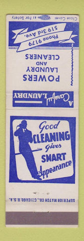 Matchbook Cover - Powers Laundry Cleaners