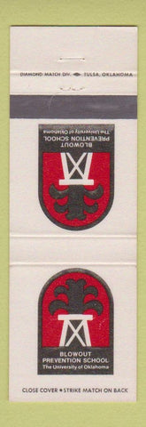 Matchbook Cover - Blowout Prevention School University of Oklahoma Norman OK oil