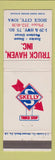 Matchbook Cover - Skelly oil gas Truck Haven Sioux City IA WEAR