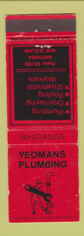 Matchbook Cover - Peomans Plumbing Whitianga New Zealand