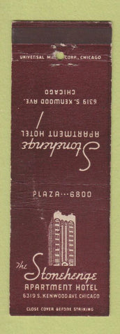 Matchbook Cover - Stonehenge Hotel Chicago IL