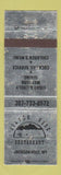 Matchbook Cover - Silver Sage Restaurant Jackson Hole WY WEAR