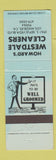 Matchbook Cover - Hoard's Westdale Cleaners Los Angeles CA WEAR