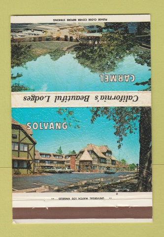 Matchbook Cover - Svendsgaard Lodges Carmel Solvang CA 40 Strike