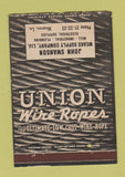 Matchbook Cover - Union Wire Rope John Swanson Monroe LA 40 Strike