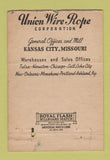 Matchbook Cover - Union Wire Rope John Swanson Monroe LA 40 Strike