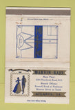 Matchbook Cover - Marvin Bass Men's Clothes Atlanta GA WEAR 40 Strike