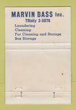 Matchbook Cover - Marvin Bass Men's Clothes Atlanta GA WEAR 40 Strike