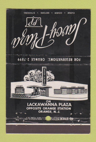 Matchbook Cover - Savoy Plaza Orange NJ PRINTING ERROR WORN 40 Stick