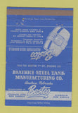 Matchbook Cover - Beatrice Steel Tank Beer Kegs Beatrice NE 40 Strike