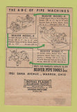 Matchbook Cover - Beaver Pipe Tools Warren OH 40 Strike
