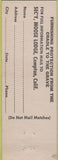 Matchbook Cover - Matchbook Cover Moose Lodge Compton CA blue