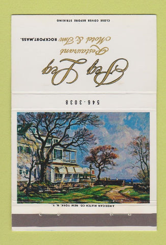 Matchbook Cover - Peg Leg Restaurant Motel Rockport MA 40 Strike