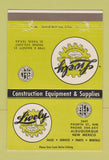 Matchbook Cover - Lively Construction Equipment Albuquerque NM 40 Strike