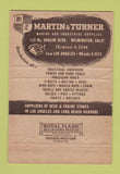 Matchbook Cover Martin Turner Marine Industrial Supply Los Angeles CA 40 Strike