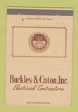 Matchbook Cover Buckles and Canton Electrical Contractors Cheyenne WY 40 Strike