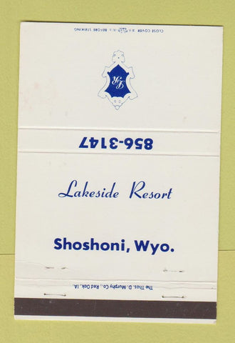 Matchbook Cover - Lakeside Resort Shoshoni WY 40 Strike